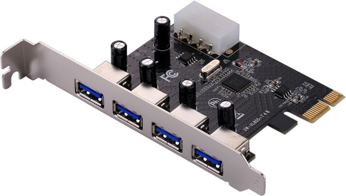 Tarvike USB 3.0, 4-porttinen PCI-E Express-ohjainkortti 5Gbps