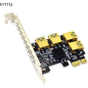 h1111z Gold PCI-E Riser ? carte PCIE 1 a 4 USB 3.0  multiplicateur Hub Riser pour carte video Riser PCI