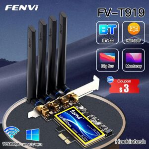 Fenvi – carte réseau wi-fi T919 PCIe 802.11AC  1750 mb/s  adaptateur sans fil double bande windows
