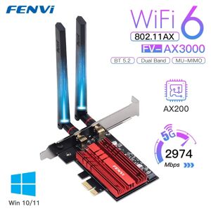 FENVI-Adaptateur de carte PCIe sans fil pour 11Humanity  Sterilisation  Touriste  Bande  3000Mbps