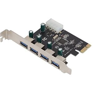 Bewinner Carte PCIe USB 3.0 4 Ports, Carte D'extension PCI-E vers USB 3.0 Transfert Stable 5 Gbps, Carte Express USB 3.0 4 Ports pour Ordinateur de Bureau, pour 10 8 8.1 7 Vista XP 2000 - Publicité