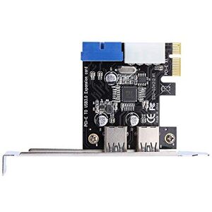 Diyeeni Carte d'extension 2 Ports PCI-E vers USB 3.0, Carte de Port USB, Carte USB PCIe avec connecteur Interne à 20 Broches, Pas Besoin de Prise en Charge supplémentaire, - Publicité