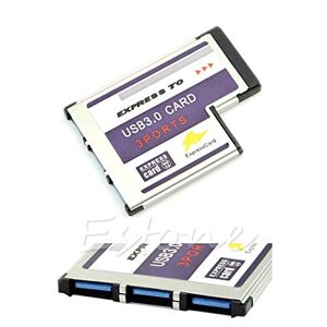 zkm111 Carte adaptateur 54 mm Express Card 3 ports USB 3.0 Adaptateur Expresscard pour ordinateur portable FL1100 Chip - Publicité