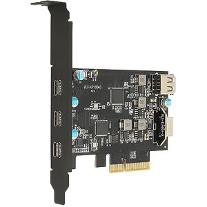 Bewinner Carte D'extension PCI E vers USB 3.2 3 Ports, Carte D'extension USB PCI Express 20 Gbps, Convertisseur Interne Carte D'extension PCI Express pour Carte PC de Bureau, Pas Besoin - Publicité