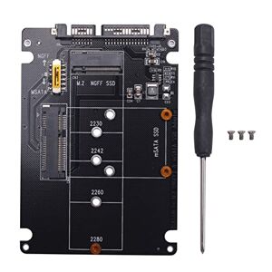 Piarktoy 2 en 1 Ngff M.2 B + M Mini Clé Pci-E Ou Ssd Msata vers Carte D'Adaptateur Sata III pour Msata Ssd/ 2230/2242/2260/22X80 M2 - Publicité