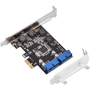 Bewinner Mini PCI-E, PCI Express Extension vers Prise Interne 2 Ports 19 Broches Rapide 5 Gbps PCI-Express USB 3.0 Adaptateur avec Profil Bas pour winXP, win7 win8 win8.1 win10 - Publicité