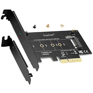 SupaGeek Adaptateur M2 PCIe SSD vers PCI Express 3.0 x4 – Carte d’Extension Compatible avec Disque Dur Internet M2 NGFF PCI-e 3.0, 2.0 ou 1.0, NVMe Or AHCI, M-Key, 2280, 2260, 2242, 2230 - Publicité