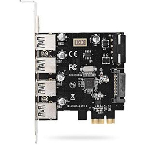 CY Card Adaptateur d'extension PCI Express 4 ports PCI-E vers USB 3.0 HUB 5 Gbps pour carte mère - Publicité