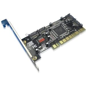 Bewinner Carte Raid PCI-à-SATA 4 Broches Adaptateur de Carte contrôleur Raid pour chipset Sil3114 SATA avec Prise en Charge de 1,5 Gbps pour 4 disques durs - Publicité