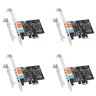 luxurious 4X PCIe-Geluidskaart 5.1, PCI Express-Surroundkaart 3D-Stereogeluid met Hoge Geluidskwaliteit PC-Geluidskaart 8738-Chip