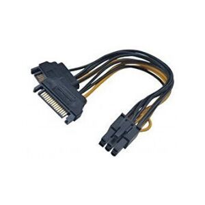 Akasa 2 X 15-Pin-Sata - 1 X 6-Pin-Pcie -Adapter, 15cm