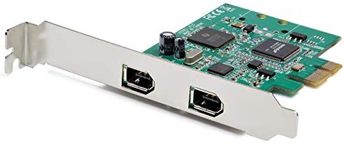 PEX1394A2V2 StarTech.com PCI Express FireWire-kort med 2 portar – 1394a Firewire – TI TSB82AA2 chipset – Windows och Mac kompatibel (), svart