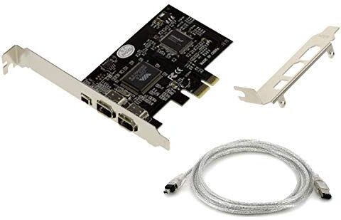 12639904 Kalea Informatique PCI Expresskort/FireWire 400 IEEE1394a/3 + 1 portar/6 och 4 stift/VIA-kretsuppsättning / med anslutningskabel