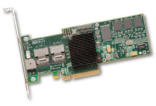 LSI00180 LSI Logic  MegaRAID kontroll (SGL 8-portt, 8x PCIe, 256 MB, RAID 0/1/5/6/10/50/60)