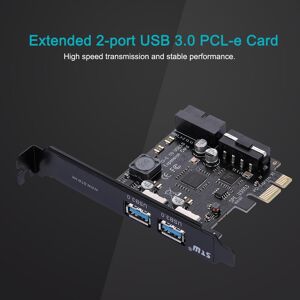 TOMTOP JMS STW USB3.0 2 External Port + 2 Internal Port 19Pin Header PCI Express Card