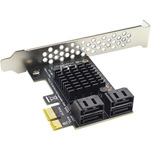 Family Supply ~ 4 Port SATA III PCIe Card 6Gbps SATA 3.0 to PCI Express 1X Adapter with Bracke