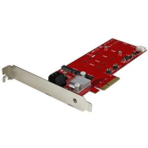 StarTech.com 2x M.2 NGFF SSD RAID Controller Card plus 2x SATA III Ports - PCIe - Two Slot PCI Express M.2 RAID Card plus Two SATA Ports (PEXM2SAT3422)