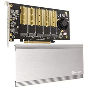 Syba IO Crest 5 Slot M.2 B-Key SATA Base PCI-E 3.0 x2 Bandwidth Non-Raid Controller Card Require x16 Slot