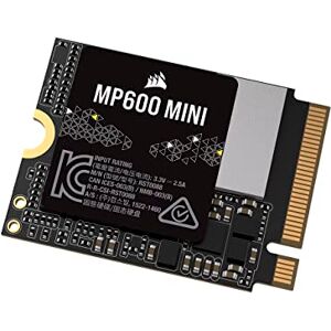 Corsair MP600 MINI 1TB M.2 NVMe PCIe x4 Gen4 2 SSD – M.2 2230 – Up to 4,800MB/sec Sequential Read – High-Density 3D TLC NAND – Great for Steam Deck and Microsoft Surface – Black