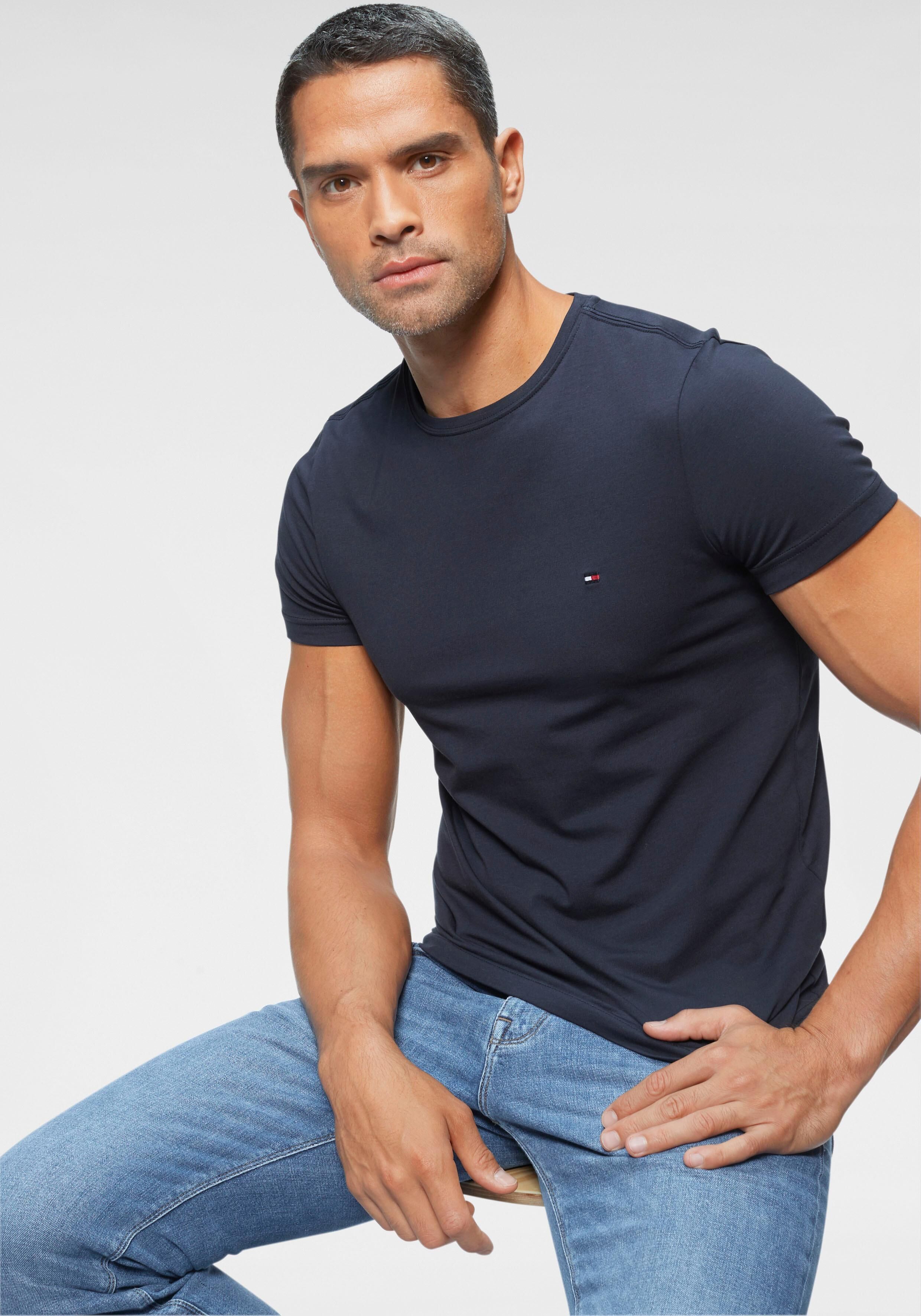 Tommy Hilfiger T-Shirt »CORE STRETCH SLIM CNECK TEE« blau