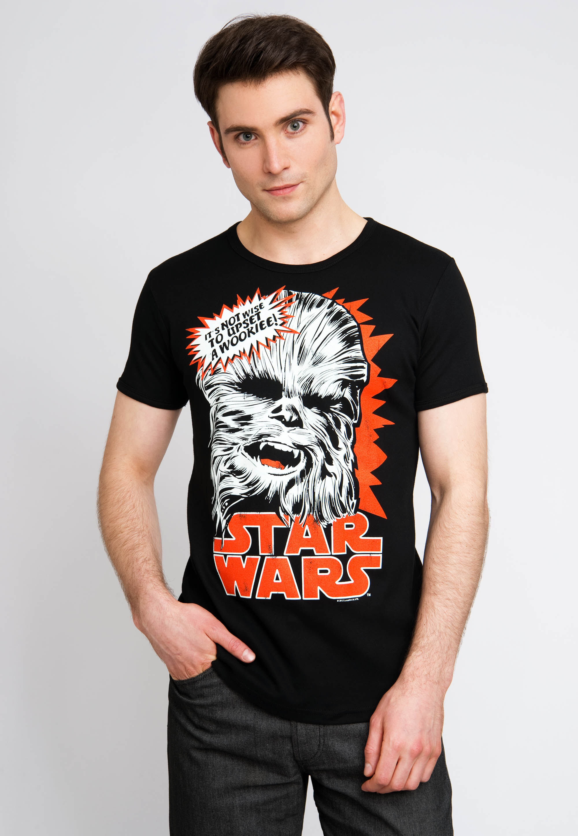 LOGOSHIRT T-Shirt mit coolem Wookie-Print schwarz