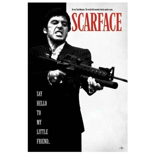 Geschenkidee Scarface "Say hello to my little friend" Poster