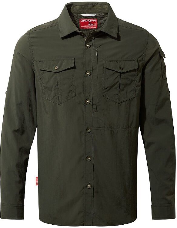 CRAGHOPPERS Herren Outdoorhemd Adventure NosiLife LS olive   Größe: XXL   CMS605 Auf Lager Herren XXL