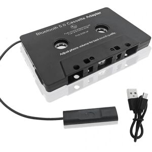 Universal Kassette Bluetooth 5.0 Adapter Converter Bil Tape Til Aux Stereo Musik Adapter Kassette Black