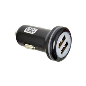 Carpoint chargeur de voiture USB double 12/24 volts 2,4 ampères Noir - Publicité