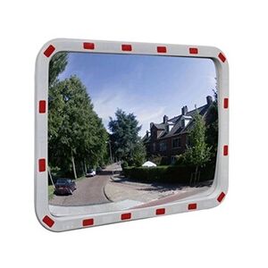 VIDAXL Miroir de trafic convexe rectangulaire 60x80cm et réflecteurs - Publicité