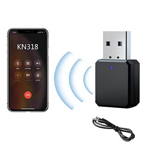CJBIN Adaptateur Bluetooth USB, récepteur Bluetooth 5.1 avec câble audio de 3.5 mm, récepteur mini adaptateur audio portable, microphone intégré, pour chaîne stéréo/PC/casque/TV/voiture - Publicité