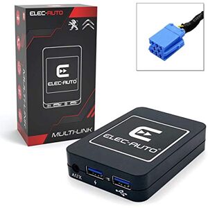 ELEC-AUTO Interface Bluetooth USB MP3 Auxiliaire pour Voiture Peugeot, Citroen avec Prise ISO   Kit Mains Libres Streaming Audio   Chargeur   Prise Jack   Boitier encastrable Invisible   Accessoire Radio - Publicité