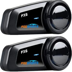 Fodsports FX6 Intercom Moto Duo pour 6 Casques,Kit Bluetooth