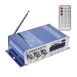 DollaTek 12V Hi-FI stéréo numérique Amplificateur Audio USB SD DVD FM Audio Radio stéréo MP3 Haut-Parleur de Voiture Bluetooth Amplificateur Mini 2-Channel Afficher Bleu - Publicité