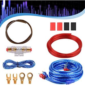 REAQUE Kit de Connexion Amplificateur de Voiture, 8GA Kit de Cables Installation Amplificateur Subwoofer, Kit Amplificateurs de Puissance Audio de Voiture, Haut-Parleur Subwoofer d'installation Kit - Publicité