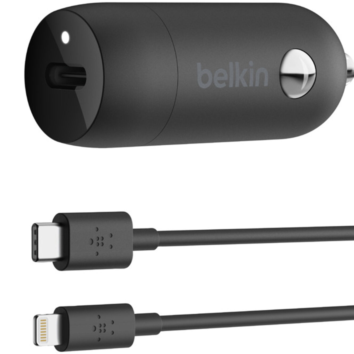 Belkin Boost↑Charge™ Dual USB-C Car Charger + câble Lightning - 18W - Noir