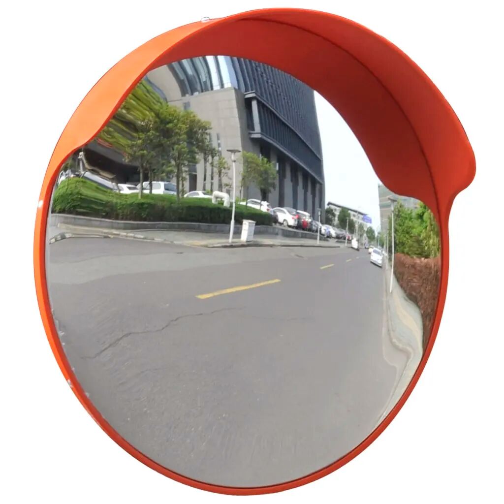 vidaXL Convex Espelho de trânsito para exterior 45 cm policarbonato laranja