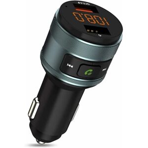 Langray - Bluetooth fm Transmitter, Car Radio Transmitter qc 3.0 Wireless Radio Adapter fm Transmitter Kit Car Charger with Dual usb Ports 5V / 2.4A