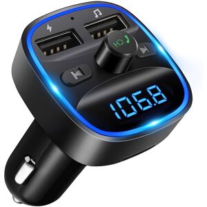 Temu Fm Transmitter, Upgraded Wireless Fm Transmitter Wireless Radio Adapter Car Kit With Dual Usb Charging Mp3 Player Support Tf Card