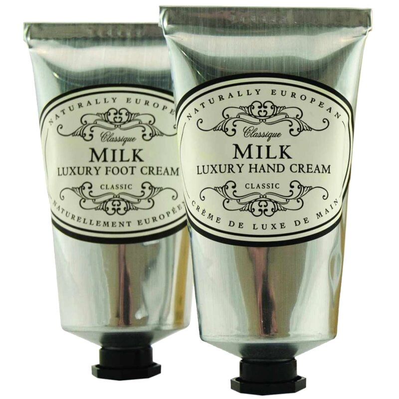 Naturally European Hand Foot Cream Milk Cotton (2X75ml)