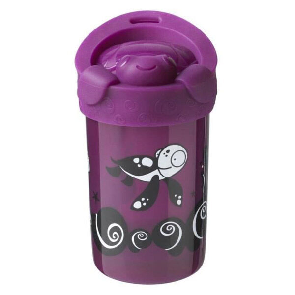 Tommee Tippee Tasse Anti-chute Supercup Couvercle-Déco Violet