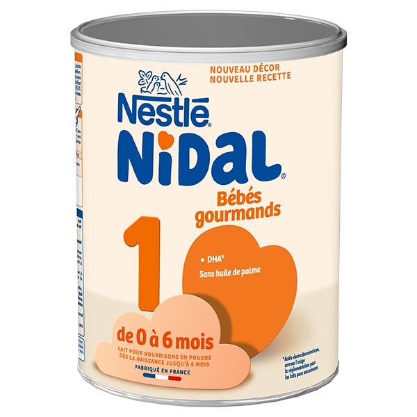 Nidal Bébés Gourmands Lait 1er Age 0-6m 800g