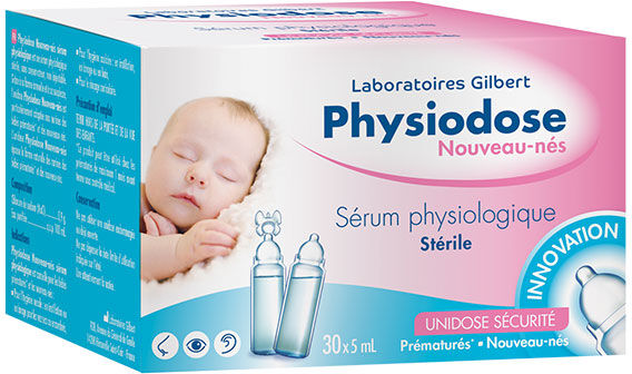 Laboratoires Gilbert Physiodose Nouveau- nés Sérum Physiologique 30 unidoses