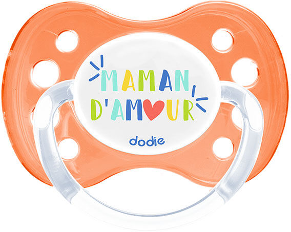 Dodie Sucette Anatomique +6m Maman d'Amour Orange