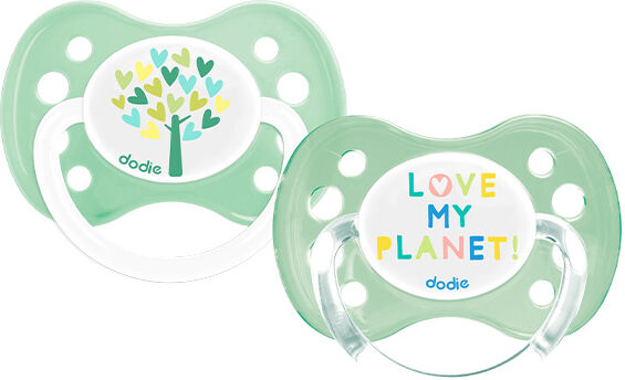 Dodie Sucette Anatomique +0m Love My Planet Lot de 2