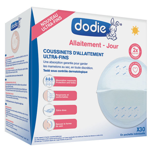 Dodie Allaitement Coussinets d'Allaitement Ultra-Fins Jour 30 unités