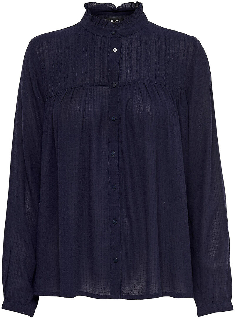 ONLY Blouse plissée, col montant