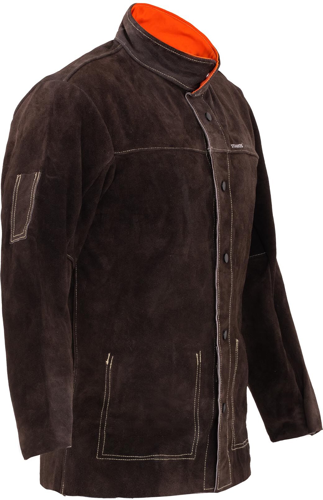 Stamos Welding Group Veste de soudeur en cuir croute de bovin - Taille XXL SWJ01XXL