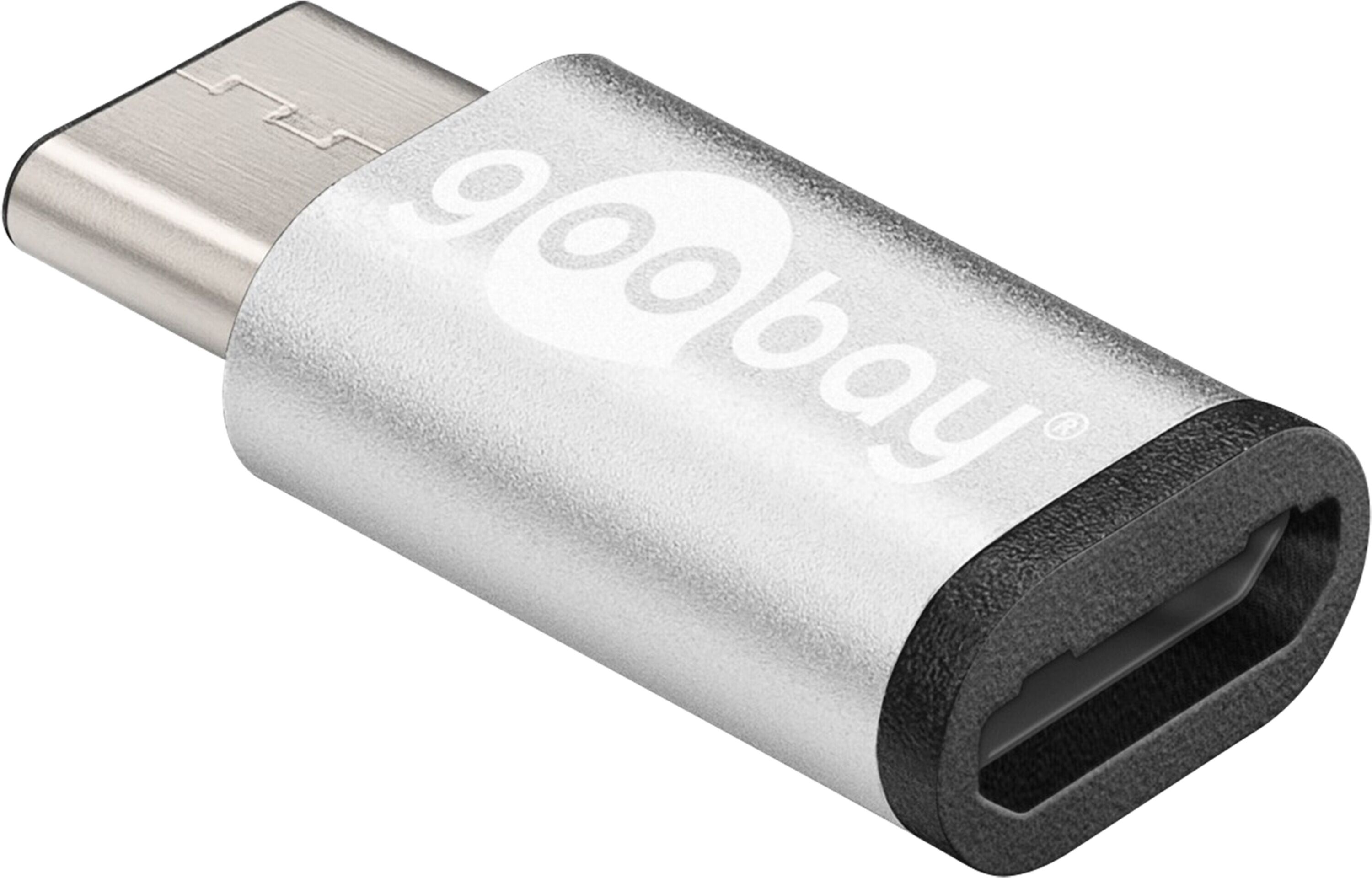 GOOBAY GOOBAY Adaptateur USB-C ™ vers USB 2.0 Micro-B, très facile à utiliser, adapté par ex. B. MacBook avec port USB-C ™