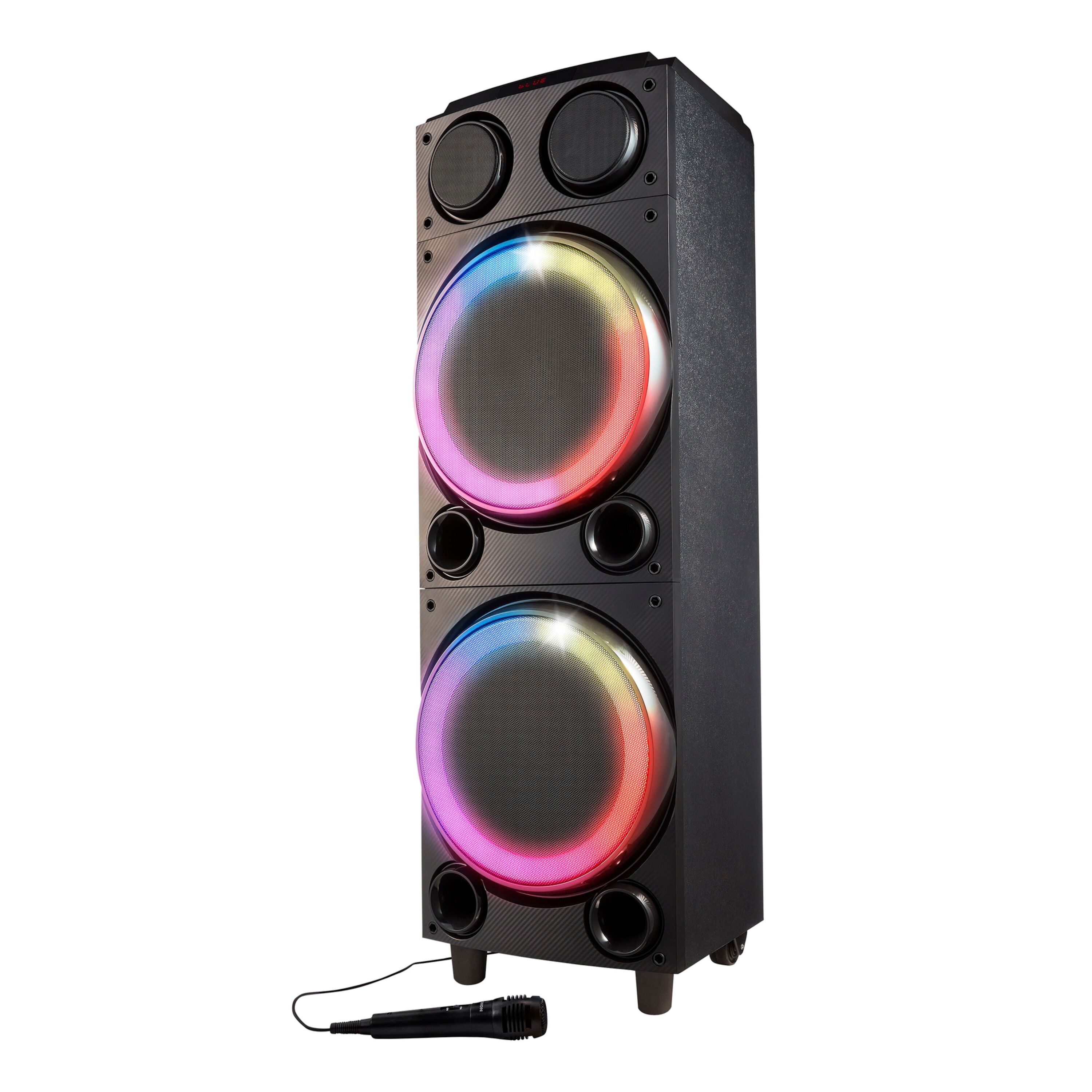 MEDION MEDION® LIFE® P61458 Enceinte de fête son riche différents effets lumineux écran LED Bluetooth® V5.0 2 x 100 W RMS